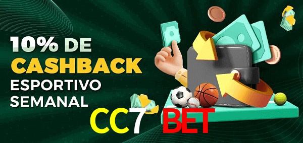 10% de bônus de cashback na CC7 Bet